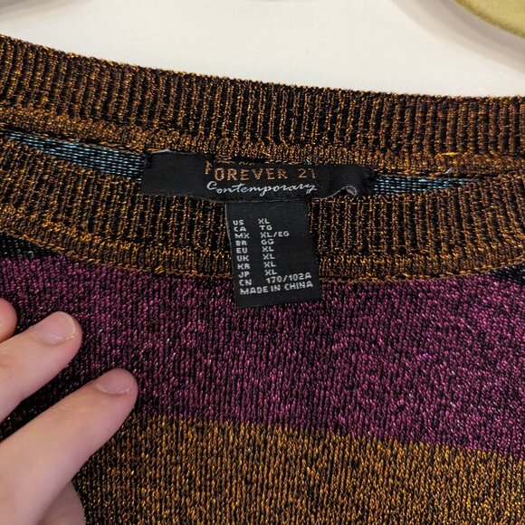 Forever 21Contemporary metallic sweater XL - Picture 3 of 6